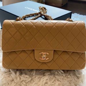 Chanel Beige Classic Flap